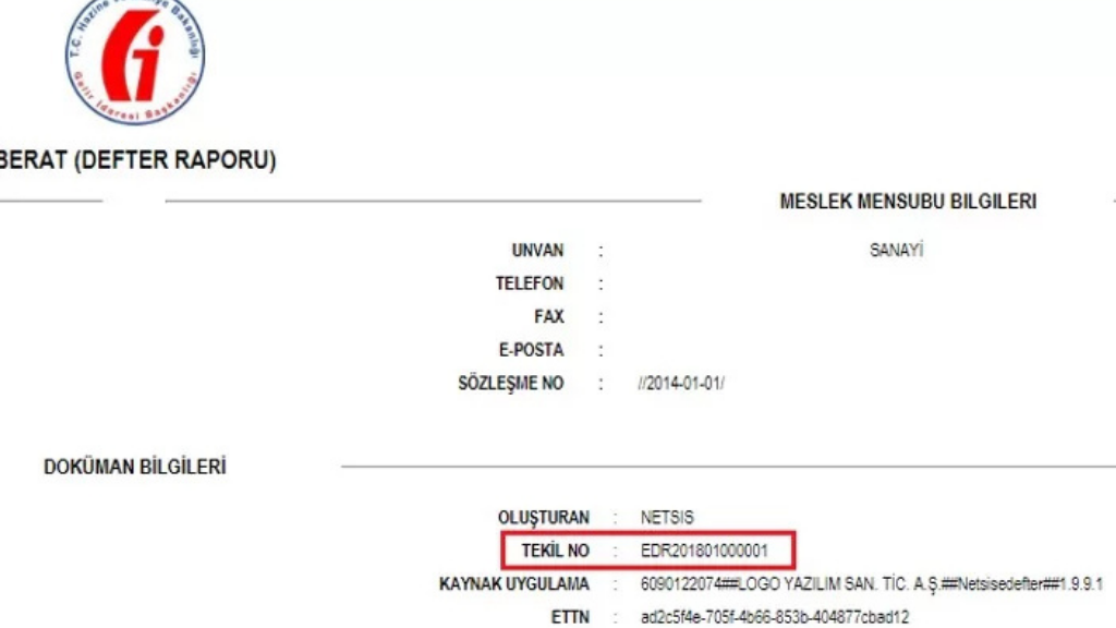 E-Defter Beratı Nedir?