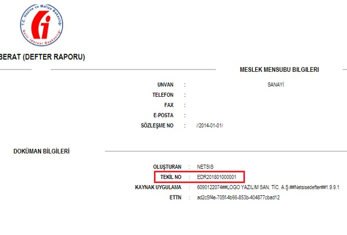 E-Defter Beratı Nedir?